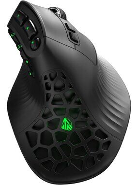Ergonomic Vertical MMO Gaming Mouse with 10 Side Buttons - Black, Comfortable